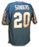 Barry Sanders Signed Lions Blue Throwback Jersey