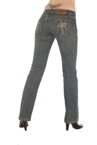 Womens Rocker Style Low Rise Jeans Adiktd studded cross pocket Jeans Womens Rocker Style Low Rise Jeans Adiktd studded cross pocket Jeans