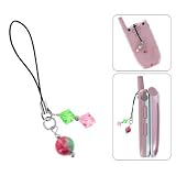 8 MM Candy Jade Green and Pink Swarovski Crystal Cell Phone Charm Pendant Sterling Silver