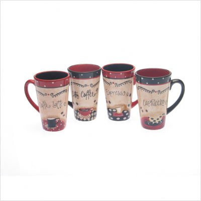 31dlZhGjmqL Coffee Cafe Assorted Latte Cup (Set of 4)