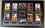 Star Trek Original Series Cast Laser Signatures framed and matted 22x34 William Shatner Captain Kirk, Leonard Nimoy Spock, etc