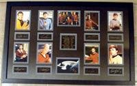 Star Trek Original Series Cast Laser Signatures framed and matted 22x34 William Shatner Captain Kirk, Leonard Nimoy Spock, etc