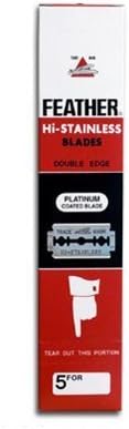Feather Hi-Stainless Platimum Double Edge Razor Blades 50 Ct. by SMILE LANNA SHOP