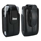 Blackberry OEM Black Leather Holster with Swivel Belt Clip for Blackberry 8350 8350i - HDW-15986-001