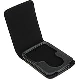Apple 3rd Generation iPod Nano 4gb 8gb Video Leather Flip Carrying Case with Belt Loop and LCD Screen Shield Protector - Available in 6 Colors, BLACK