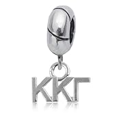 Kappa Kappa Gamma Silver Charm Bead