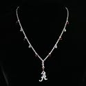 Alabama Crimson Tide Crystal Bead Logo Necklace NCAA College Athletics