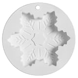 Premier Housewares 4 x 23 x 23 cm Cake Snowflake Mould, Non Stick Silicone, White