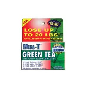 Mega T green tea with hoodia dietary supplement caplets - 30 ea