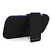 Cellularvilla Lg Lucid 3 VS876 Purple Black Prime Series Hard Soft Dual Layer Holster Case KickStand with Locking Belt Swivel Clip Cover Protector