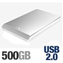Seagate FreeAgent Go 500 GB USB 2.0 Portable External Hard Drive ST905003FGA2E1-RK (Silver)