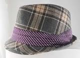 IMAGE OF Free Authority Women's Plaid with satin Band Fedora Hat
