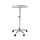 Drive Medical Mayo Instrument Stand with Mobile 5" Caster Base, Chrome