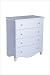 Emily Four Drawer Dresser in Baby Blue Finish By Da Vinci Baby Furniture