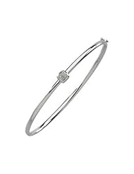 .03 ct tw Diamond Fashion Bangle Bracelet in 14k White Gold