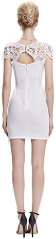 Belle Poque® Womens Sexy Lace Dresses for Work OL White M