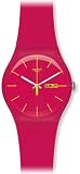 Swatch - NEW GENT COULOURED collection - Montre Mixte - Quartz Analogique - Cadran Rose - Bracelet Plastique Rose