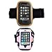 Two Sports Gym Fitness Workout iPhone Armband Holder Cases - His & Hers Black/Tan & Pink