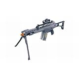 Double Eagle G36 Spring Airsoft Gun w/ Bipod, Laser, Red Dot Sight, and Flashlight 270-FPS Airsoft Gun