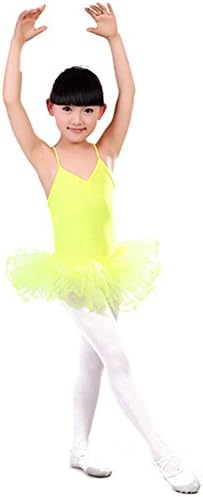 ROPALIA Kid Girls Ballet Dancewear Tranning Dance Skirt Tutu Strap Dress Leotard