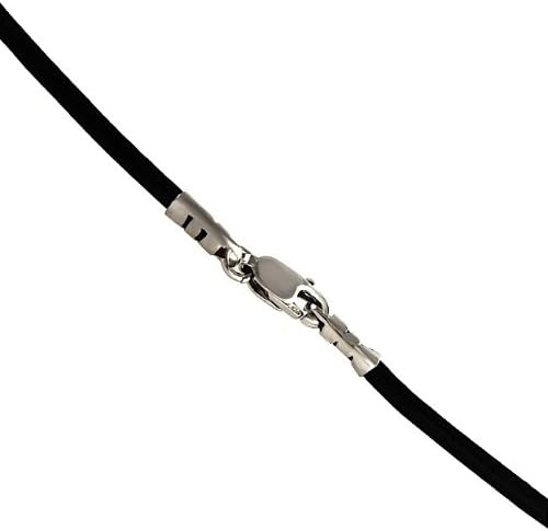 New BLACK Leather Cord Chain (16", 18", 20", 24") Sterling Silver Necklace