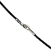 New BLACK Leather Cord Chain (16