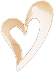Dazzlers Solid 14k Gold Floating Heart Charm Pendant Available in three colors from jewelsberry (weights: 5.4 grams only)