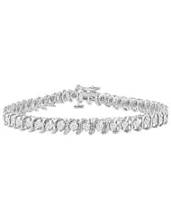 Diamond S Tennis Bracelet 14K White Gold - 1.00 CT Diamonds