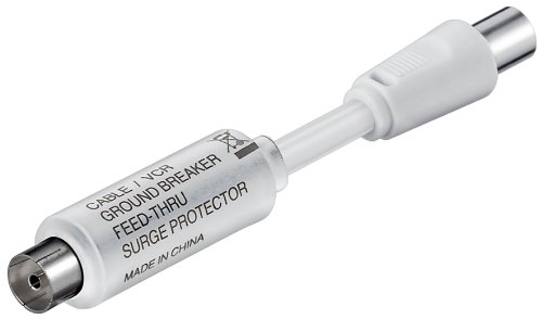 Wentronic Mantelstromfilter (Koaxial-Stecker auf Koaxial-Kupplung) 0,1 m wei&szlig;