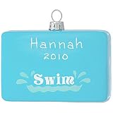 Personalized Swimming Pool Glass Ornament