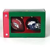 Denver Broncos Double Ornament Set