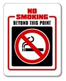 United Vinyl ' 'No Smoking Beyond This Point' ' Decal Decal SG-6