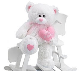 31dmo7Z05GL 22 White & Pink (Its a Girl) Teddy Bear