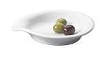 Produkt-Bild: 13cm Maxi-Dip Schale "Five Senses" aus Porzellan Dekor: Wei&szlig;