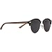 WOODIES Walnut Wood Half-Rim Foster Sunglasses with Black Polarized Lenses