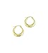 Solid 14k Yellow Gold Small Puffy Round Hoop Solid 14k Yellow Gold Small Puffy Round Hoop