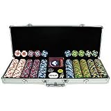 500 PaulsonR Tophat & Cane Clay Poker Chips w/Aluminum Case