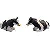 Kids Globe 571872 - Kuh liegend 2 St�ck Ma�stab 1:32, passend zu Bauernhof Siku schwarz/wei�