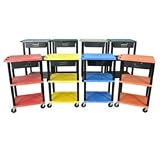 H. WILSON Tuffy 42H Utility Cart with Storage Drawer - Red