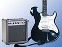 Marken E-Gitarre mit Verst&auml;rker - Komplettpaket aus E-Gitarre im edlen Strat-Design, 15 Watt-Verst&auml;rker