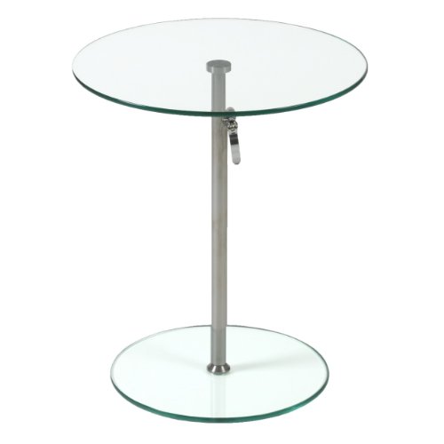 ITALMODERN Radinka Round Glasss Table; Clear