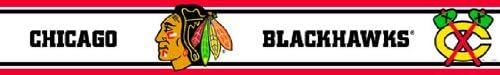 Trademarx RBP BLAK Chicago Blackhawks Licensed Peel-N-Stick Border