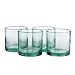 GREEN ESSENTIALS DOF GLASSES - GREEN ESSENTIALS BUBBLE GLASS SET OF FOUR 16 OUNCE DOUBLE OLD FASHIONED GLASSES