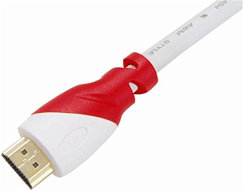 ECOVRCS 25ft High Speed HDMI Cable Supports Ethernet 3D, 4K*2K, Audio Return, 10.2Gbps, 2160P (Red &amp; White)
