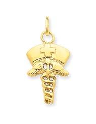 14k Gold Nurse Symbol Charm
