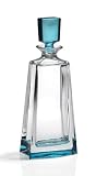 20oz. Blue Crystal Decanter - Hamilton Collection - Bohemia Crystal - Made In Czech Republic