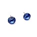 Sapphire Diamond Cut Swarovski Austrian Crystal Stud Earrings, 8mm