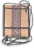 Earth Divas TB-35B-4 Hemp Passport / Shoulder Wallets / Style #4- Silk Screened