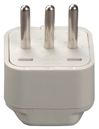 Grounded Adapter - Europe to Italy - White