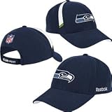 Reebok Seattle Seahawks Black Tonal Logo Flex Fit Hat